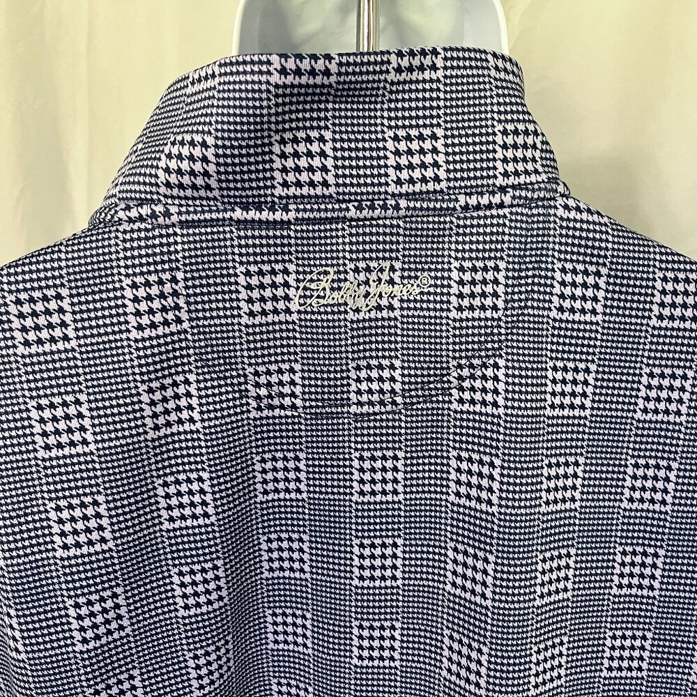 Bobby Jones Performance 1/2 Zip Jacket L Purple Plaid Golf EUC 🟣⛳